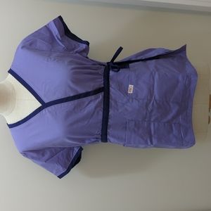 Crossover Empire Waist scrub top in purple 🟣💜